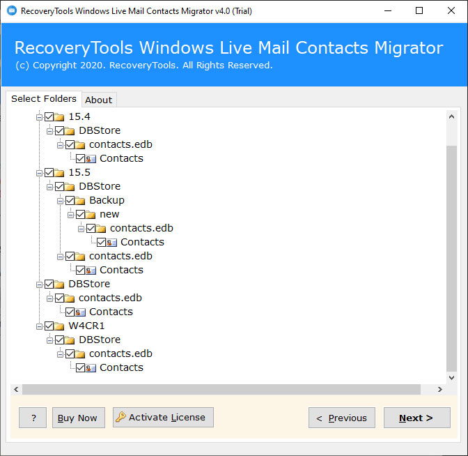 import contacts from em client to windows live mail